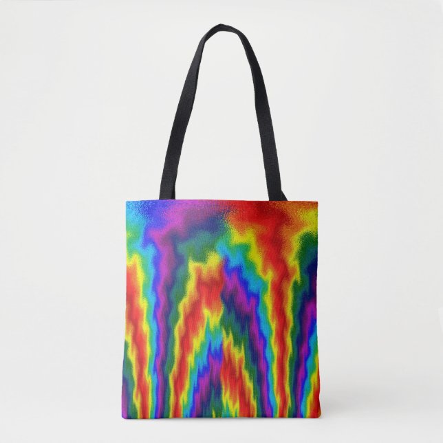 Bolso De Tela Arco iris llameante (Anverso)