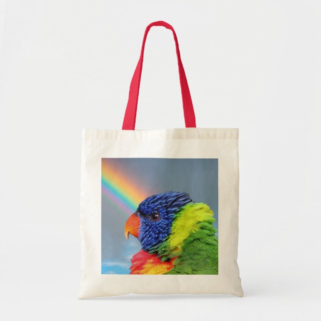 Bolso De Tela Arco iris Lorikeet (Frente)