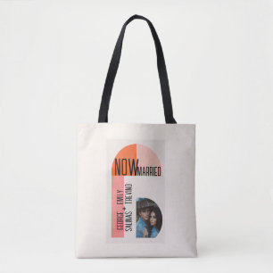 Bolso De Tela Arco moderno, Naranja y rosa, área fotográfica,