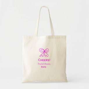 Bolso De Tela Arco púrpura rosa para despedida de soltera con no