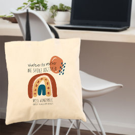 Bolso De Tela Arcoíris Brillamos Juntos Profesor Personalizado