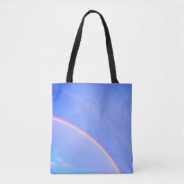 Bolso De Tela Arcoiris con brillo rosa