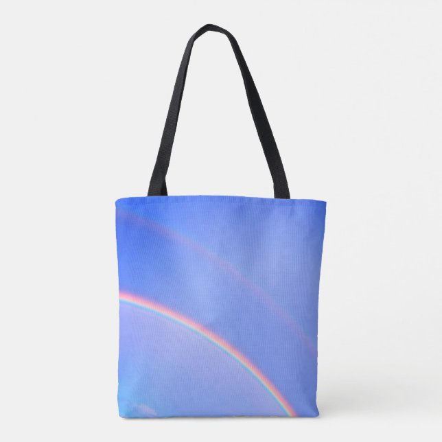 Bolso De Tela Arcoiris con brillo rosa (Reverso)