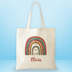 Bolso De Tela Arcoíris de Arte Popular Escandinavo Adorable