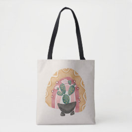 Bolso De Tela Arcoiris de Boho Cactus: vibrantes vibrantes vibra