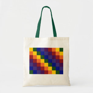 Bolso De Tela Arcoíris de cuadros