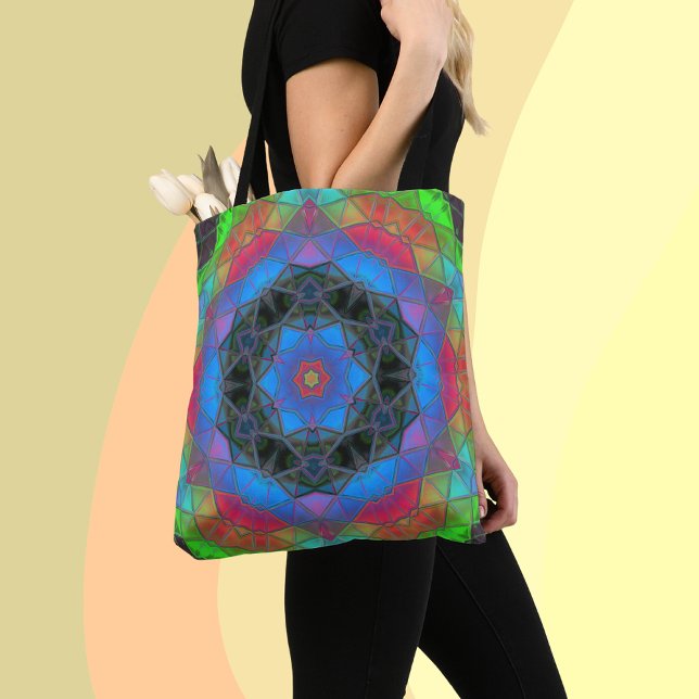 Bolso De Tela Arcoiris de flores de Kaleidoscope de Mosaica (Subido por el creador)