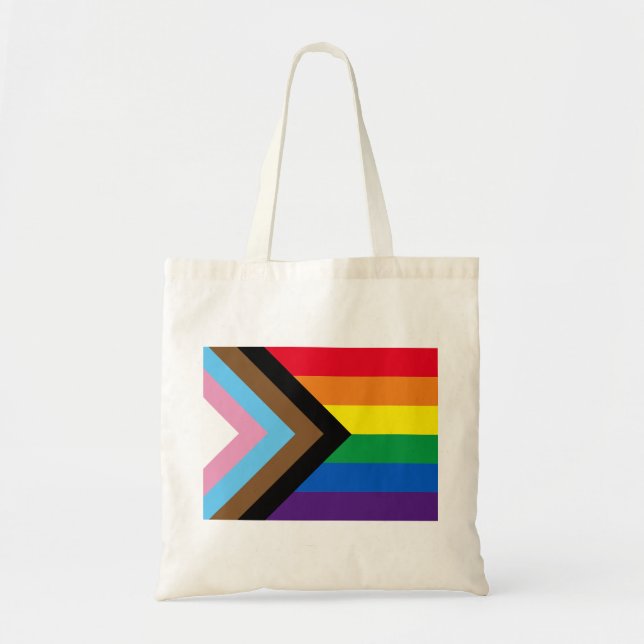 Bolso De Tela Arcoiris de Lgbtq Diversidad inclusiva bandera del (Frente)