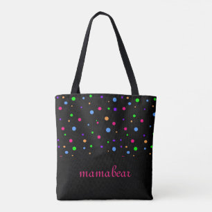 Bolso De Tela Arcoiris de puntos