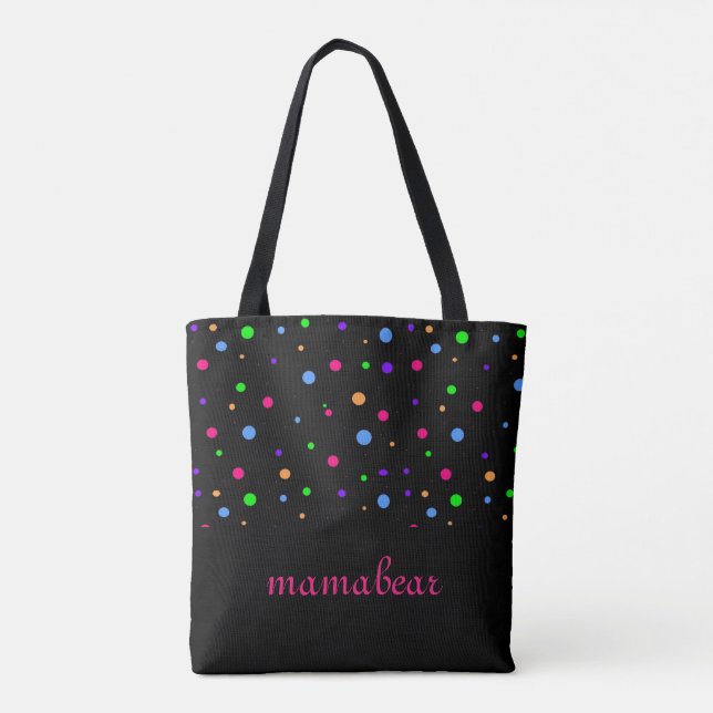 Bolso De Tela Arcoiris de puntos (Reverso)