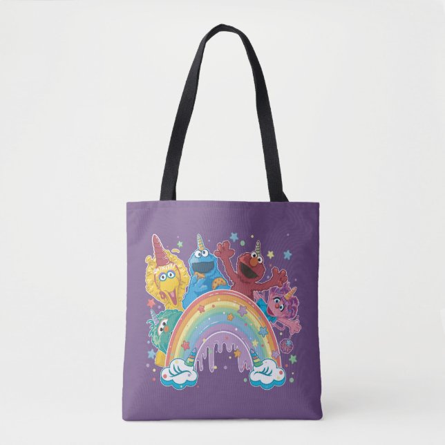 Bolso De Tela Arcoiris de Sesame Street Unicorn (Anverso)