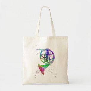 Bolso De Tela Arcoiris del Cuerno francés en negro3
