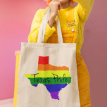 Bolso De Tela Arcoiris del orgullo gay de Texas<br><div class="desc">Texas se llenó con un hermoso arco iris. Gran regalo de bolso de regalo de orgullo gay para un texano austinita o LGBT.</div>