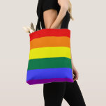 Bolso De Tela Arcoiris del orgullo gay LGBT<br><div class="desc">Los colores de la bandera arcoíris del orgullo gay. ¡Hagan una declaración!</div>