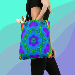Bolso De Tela Arcoiris hippie psicodélico