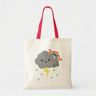 Bolso De Tela Arcoíris Lindo Detrás de Cada Nube Oscura, Alegre