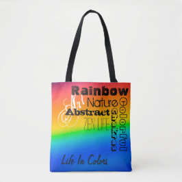 Bolso De Tela Arcoiris/Palabras Arte