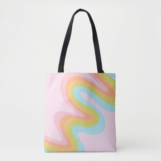Bolso De Tela Arcoiris pastel (Anverso)