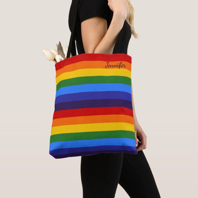 Bolso De Tela Arcoiris personalizado (Detalle)