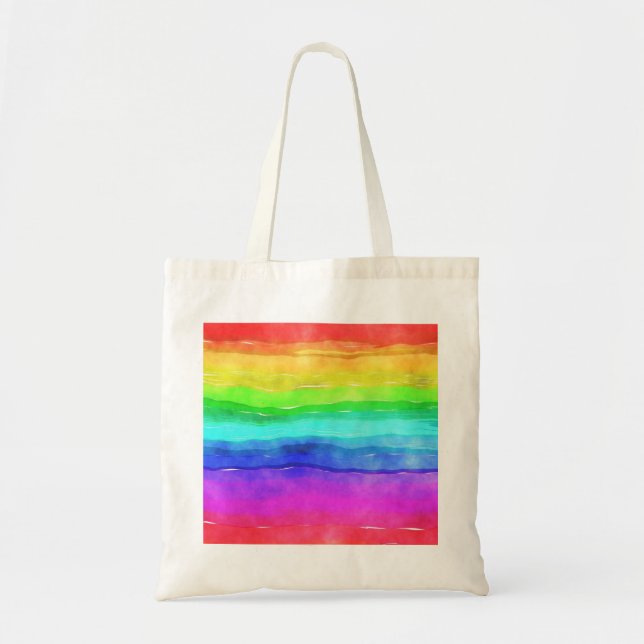 Bolso De Tela Arcoiris pintado (Frente)