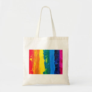 Bolso De Tela Arcoiris Pintura de acrílico Colores gay Día de la