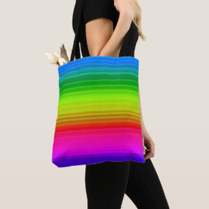 Bolso De Tela Arcoíris rayados