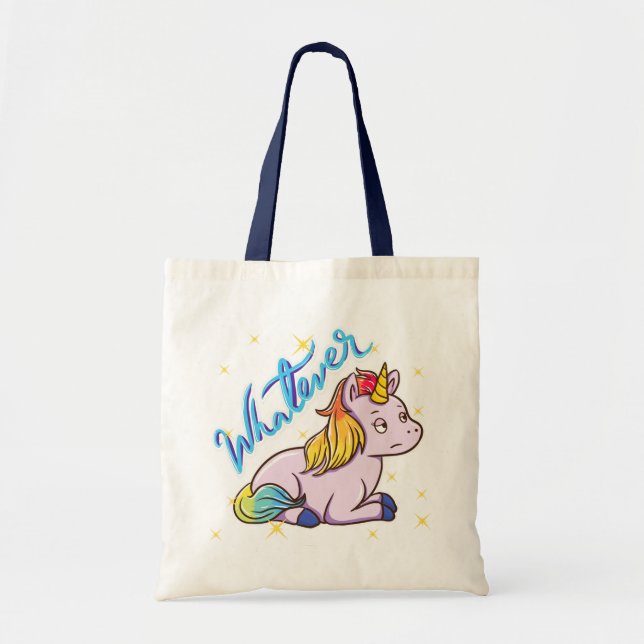 Bolso De Tela Arcoiris unicornio (Frente)