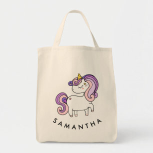 Bolso De Tela Arcoiris unicornio personalizado