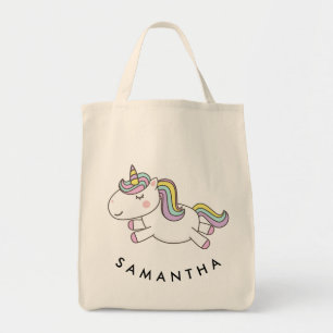 Bolso De Tela Arcoiris unicornio personalizado