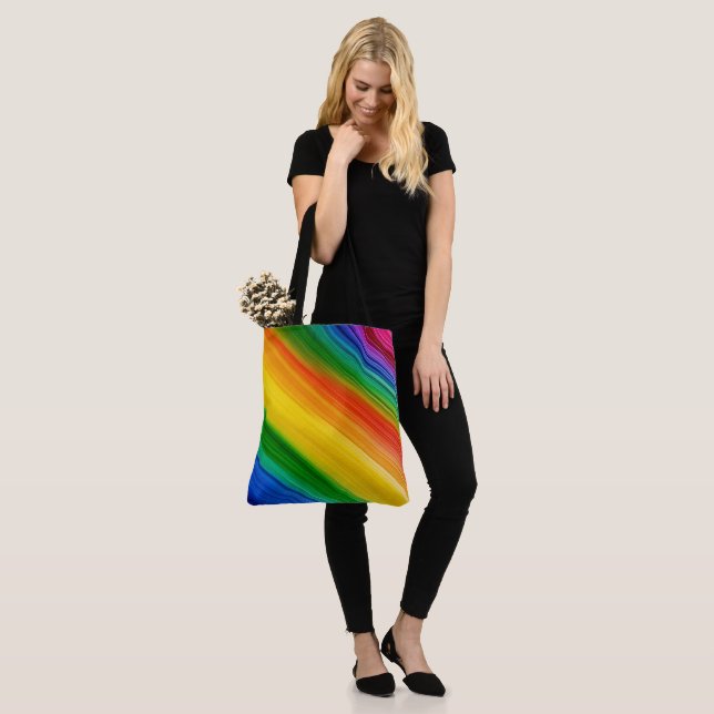 Bolso De Tela Arcoíris vibrante de colores (Puesto)
