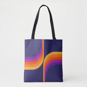 Bolso De Tela Arcos coloridos de estilo retro