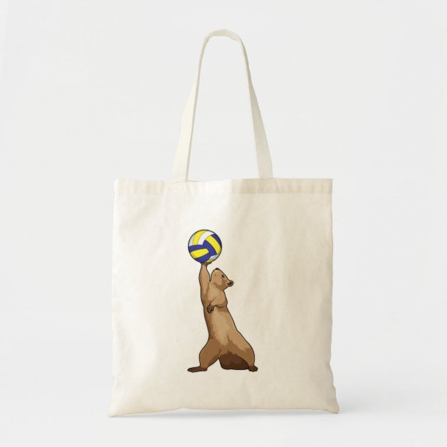 Bolso De Tela Ardilla con voleibol (Frente)