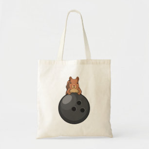 Bolso De Tela ardilla en el Bowling con bolas