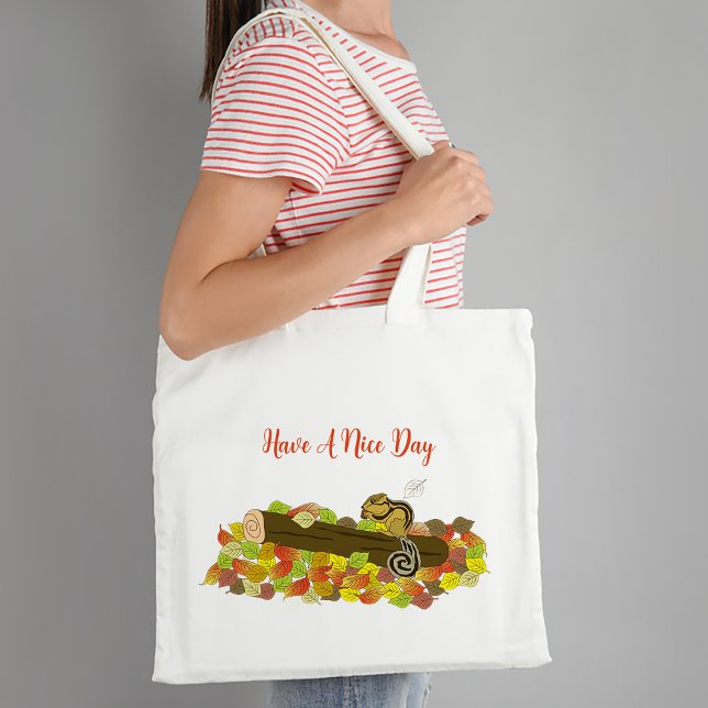 Bolso De Tela Ardilla en la rama Tote Bag (Squirrel on branch Tote Bag
)