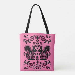 Bolso De Tela Ardilla Escandinavia Nórdica Arte Popular
