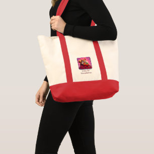 Bolso De Tela Ardilla esponjosa “Loca por las fresas”, divertida
