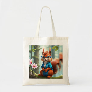 Bolso De Tela Ardilla linda en la rama del árbol-57400