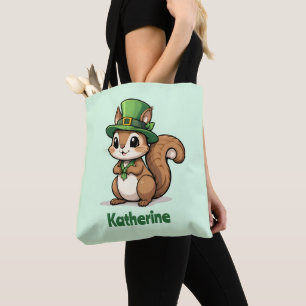 Bolso De Tela Ardilla Personalizada Linda Día de San Patricio