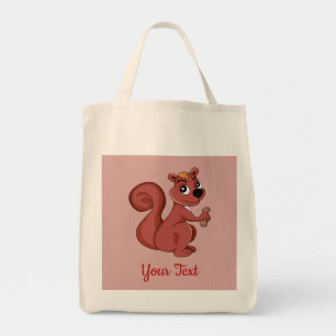 Bolso De Tela Ardilla personalizado con cacahuete