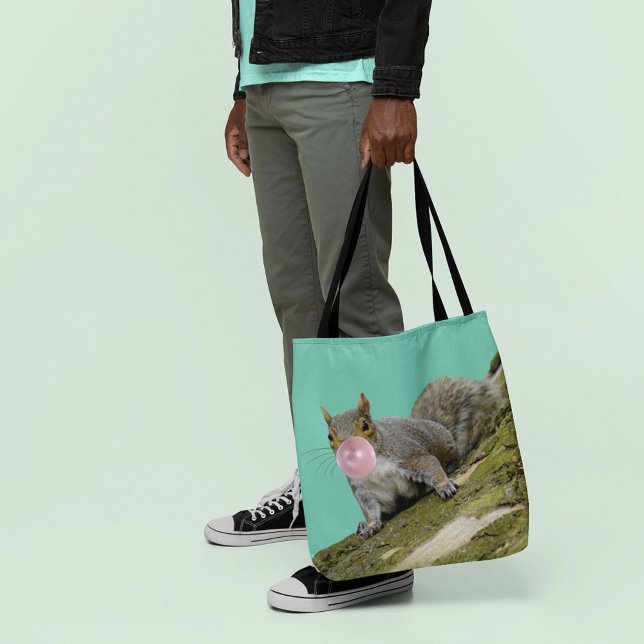 Bolso De Tela Ardilla que sopla una foto de un animal de burbuja (Subido por el creador)