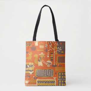 Bolso De Tela Ardillas de jardín: Escena animal caprichosa