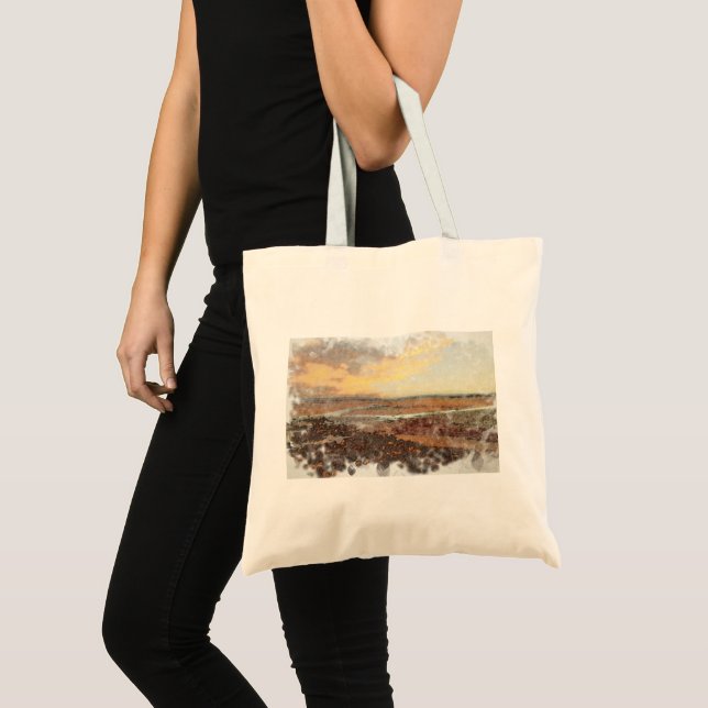 Bolso De Tela Ardrossan Beach Sunset Watercolour (Anverso (producto))