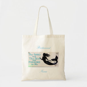 Bolso De Tela Arena de dama de honor y sirena marina