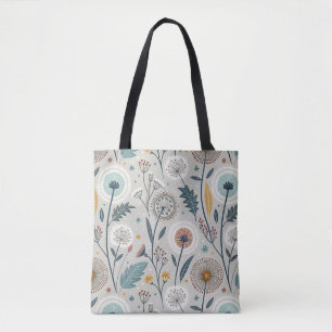 Bolso De Tela Arena sincera y arte folclórico floral