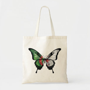 Bolso De Tela Argelia Pegatina de la bandera de la mariposa de c