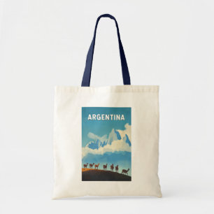 Bolso De Tela Argentina Ilustracion Viaje de arte