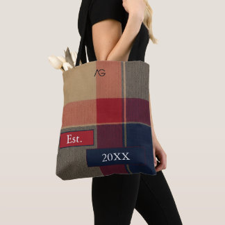 Bolso De Tela Aria Grace Camel Patrimonio Tartán Escocés Británi