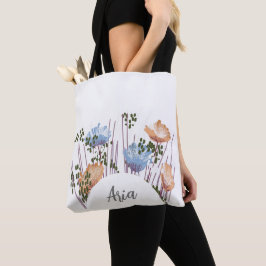 Bolso De Tela Aria Monograma Floral 