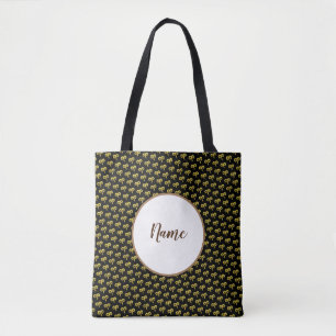 Bolso De Tela Aries Astrología Dorada Personalizada