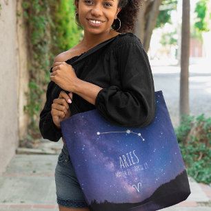 Bolso De Tela Aries   Constelación zodiaca personalizada